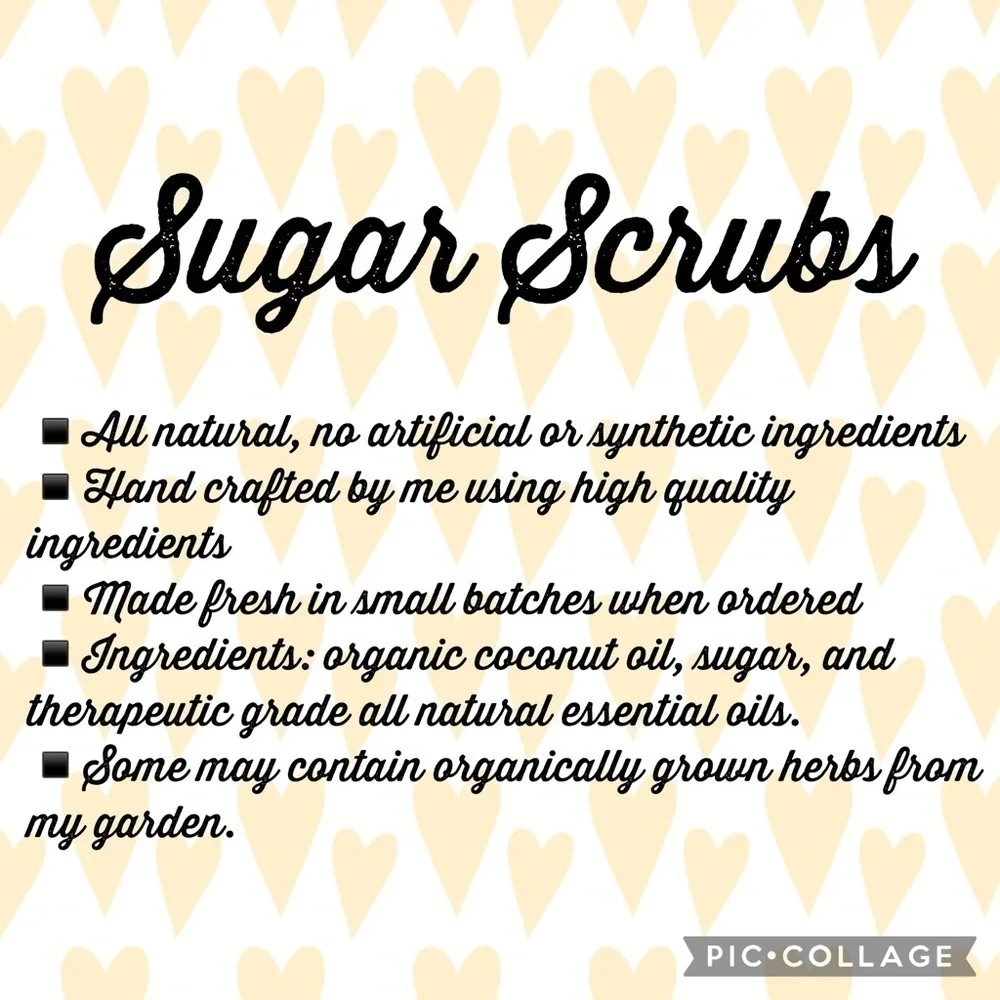 Sugar scrub trio, all natural & hand crafted made to order. Three 4 oz. scrubs. - Picture 2 of 15